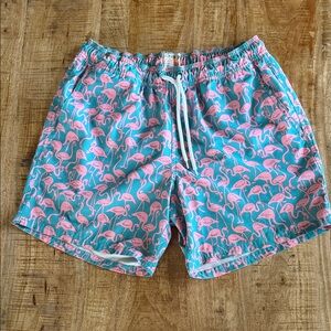 J. Crew Pink Flamingo Print Athletic Shorts